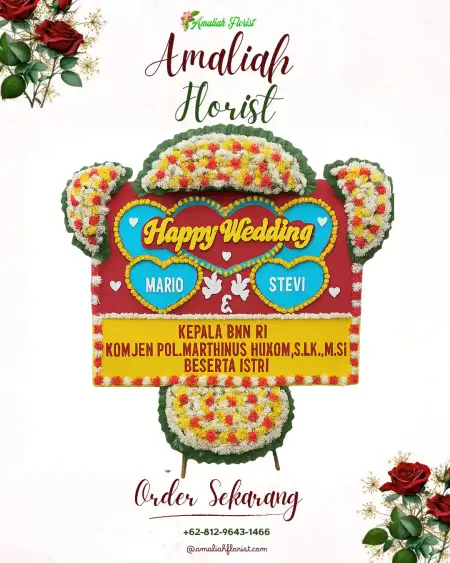 Papan Bunga Pernikahan Perkumpulan Budi Abadi Hoo Hap Hwee Yogyakarta